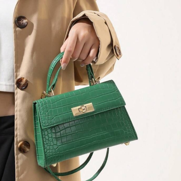 Mini Crocodile Embossed Handbag - Picture 1 of 9